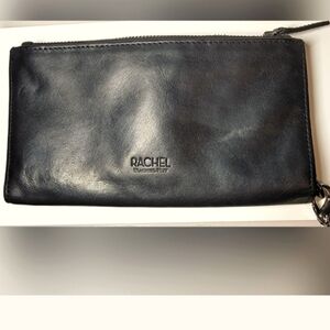 Rachel Roy Black Leather Wallet W/ Card Slots